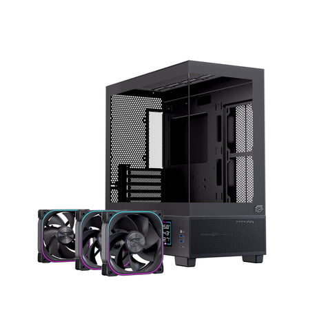 EAN 6977277360011 - Einarex EXCS-SM-51DR-B carcasa de ordenador Micro Torre Negro imagen 4