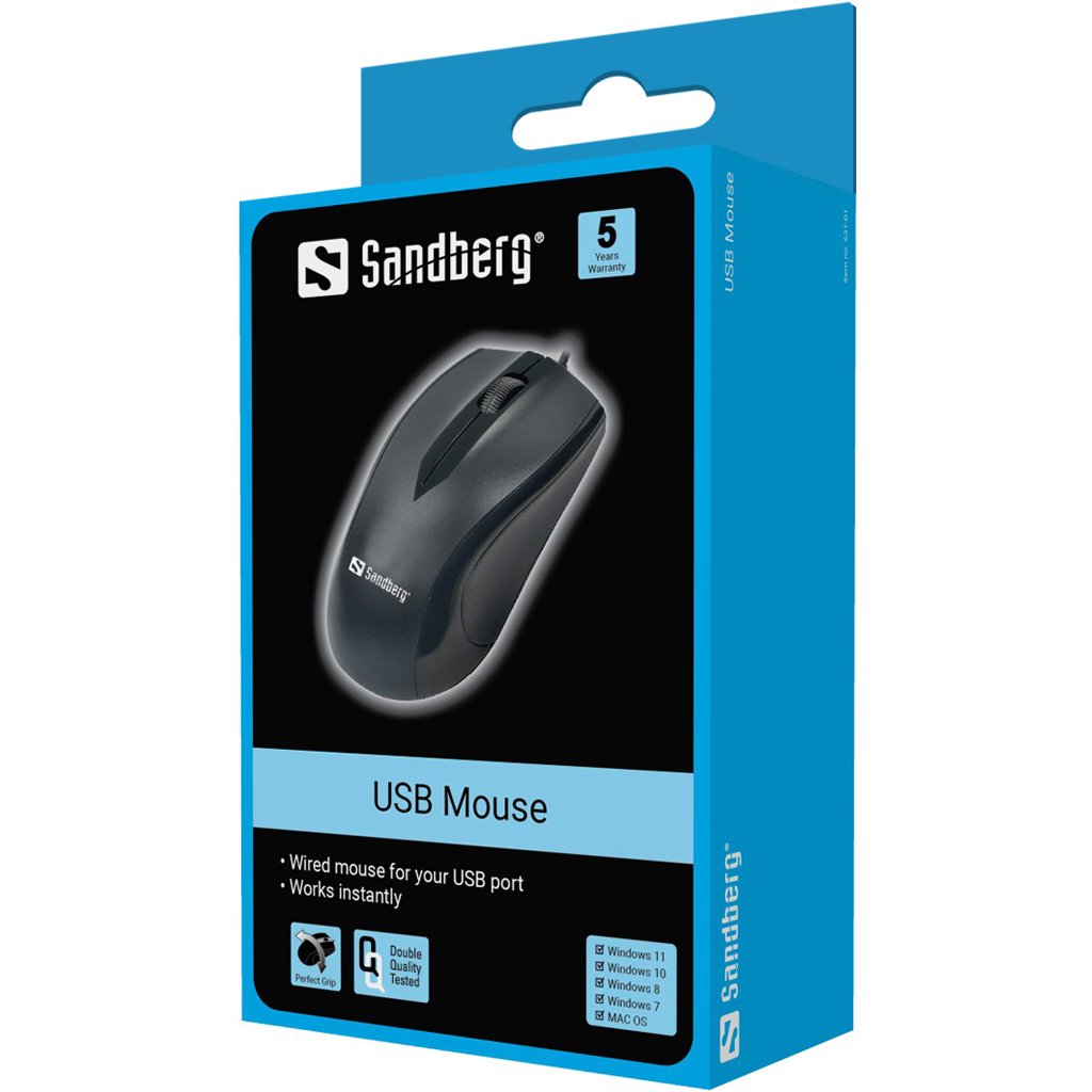 Raton Sandberg Usb 3 Botones Negro