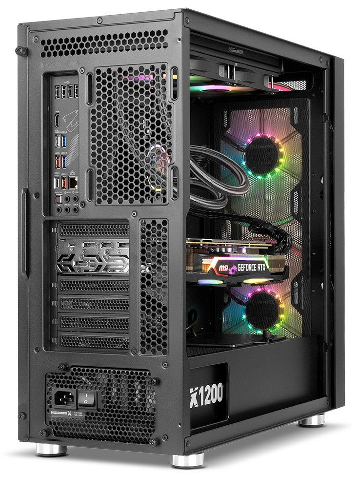 Caja Pc Nox Torre Atx Hummer Nova Argb 2xven 200mm Argb/Control Led/Lateralcristaltemplad Nxhummernova