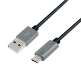 Kabel Usb 2.0 A Meski Do Micro-B Meski, Dl. 2m Szary