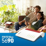 Box 5690 Router Inalámbrico 2.5 Gigabit Ethernet Doble Banda (2,4 Ghz 5 Ghz) Rojo, Blanco