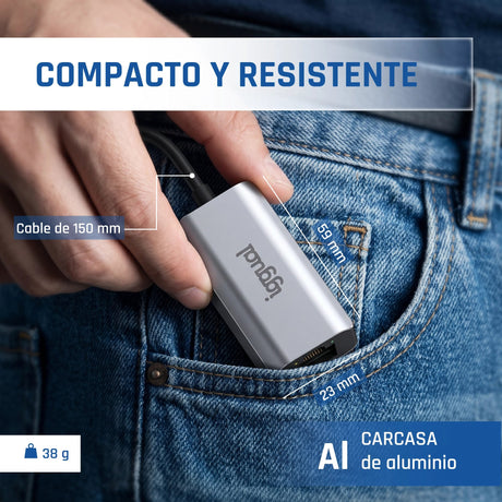 EAN 8435364318447 - iggual IGG318447 adaptador y tarjeta de red Ethernet 1000 Mbit/s imagen 10