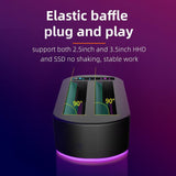 Usb3.0 Dual Bay Hdd Clone - Docking Station With Rgb - Gaming Design - Warranty: 24m