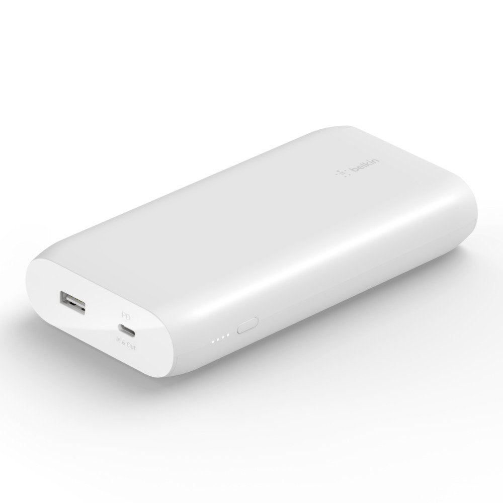 Belkin Boost Charge 30w - Batería Externa Usb-C  Cargador Portátil Con Cable 20000mah Blanca