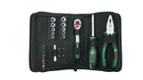 Bosch Powertools Starter Werkzeug Set, 26-Piezas (Verde/Negro, Mit Textil-Reissverschlussetui) 1600a02by2
