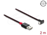 Delock Easy-Usb 2.0 Cable Typ-A Stecker Zu Usb Type-C Stecker Gewinkelt Oben   Unten 2 M Schwarz