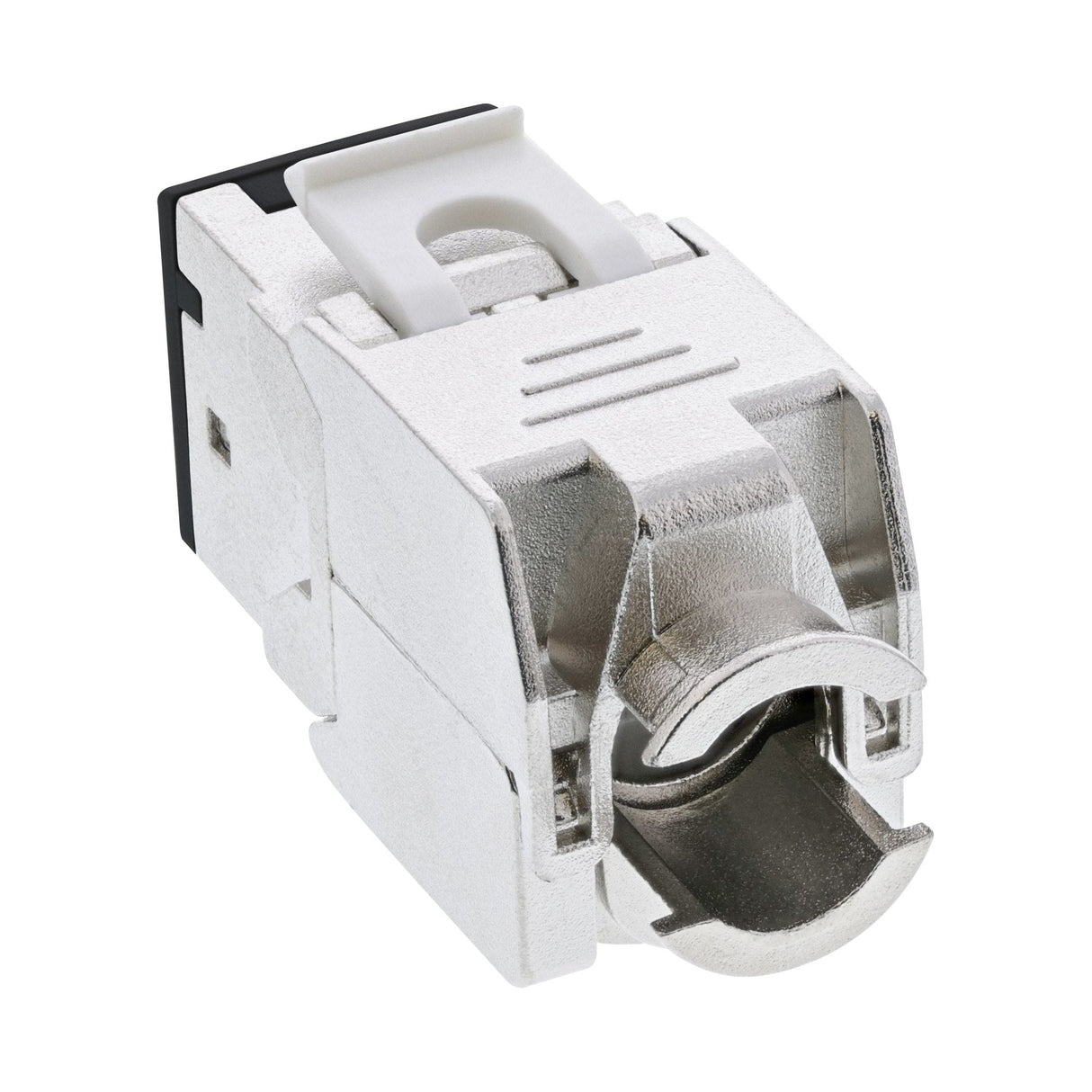 8 Piezas Pack Jack Inline Keystone Rj45, Blindado, Cat.6a, Negro