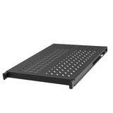 1u  Depth Adjustable Fixed Shelf 250lbs Black (Qty 1)