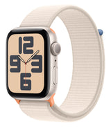 Apple Watch Se 2 Gen 2023 Gps 44mm Caja De Aluminio Blanco Estrella Correa Deportiva Loop Blanco Estrella