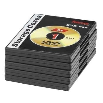 Hama Dvd Jewel Cases, Pack Of 5, Black 1 Discos Negro