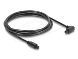 Delock Toslink Cable Stecker 90° Gewinkelt Auf Stecker Gerade, Ø 4 Mm, 1,5 M, Schwarz