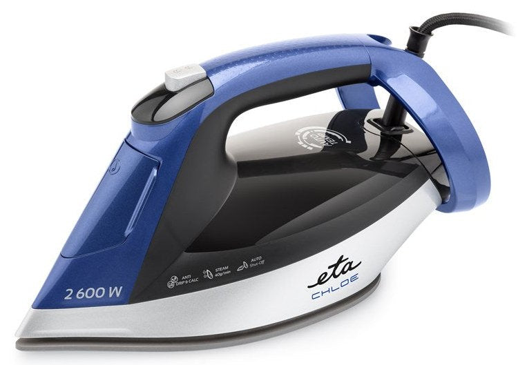 Plancha Eta Chloe 2276 90000 Vapor-Seco Suela De Cerámica 2500 W Azul, Plata