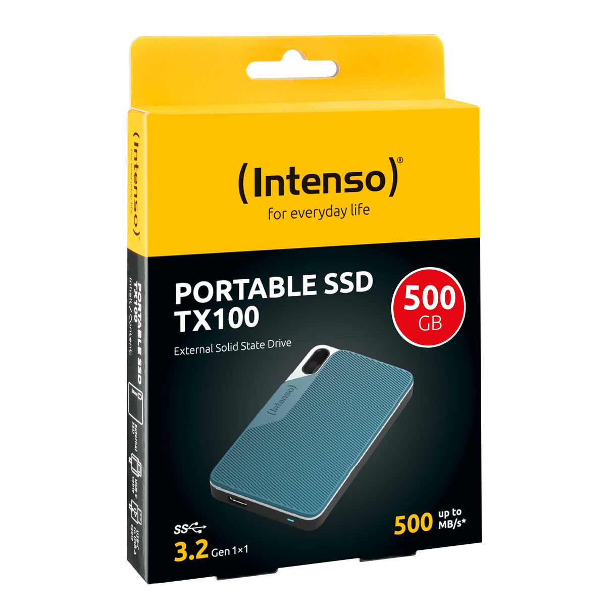 Disco Duro Externo Solido Ssd Intenso Tx100 500gb Usb Tipo C