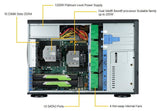 Barebone Server 4 U Tower Dual 3647 8 Hot-Swap 3.5" 1200w Redundant Platino Superworkstation 7049a-T
