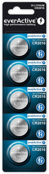 Everactive Cr20165bl Pila Doméstica Batería De Un Solo Uso Cr2016 Litio