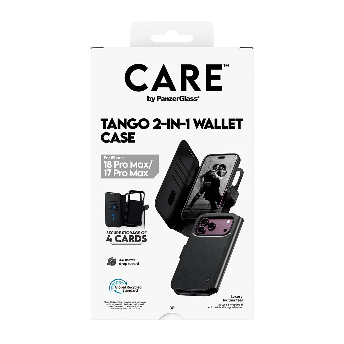 Panzerglass Care By Panzerglass Tango - Funda Tipo Libro Para Móvil