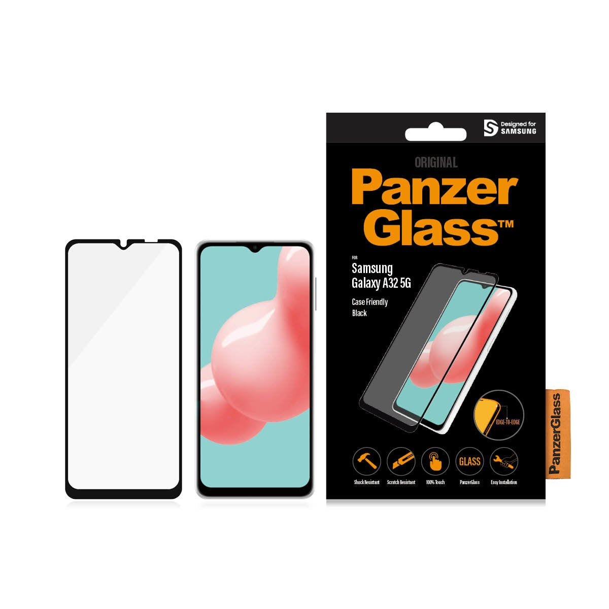 Vidrio Templado Panzerglass Samsung Galaxy A32 5g / M12 Negro 7252