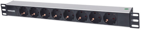 EAN 0766623714037 - Intellinet 714037 unidad de distribución de energía (PDU) 8 salidas AC 1U Aluminio, Negro imagen 1