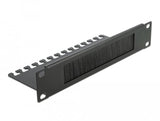 Delock 10? Cablemanagement Bürstenleiste Mit Cableabfangplatte 1 He Schwarz