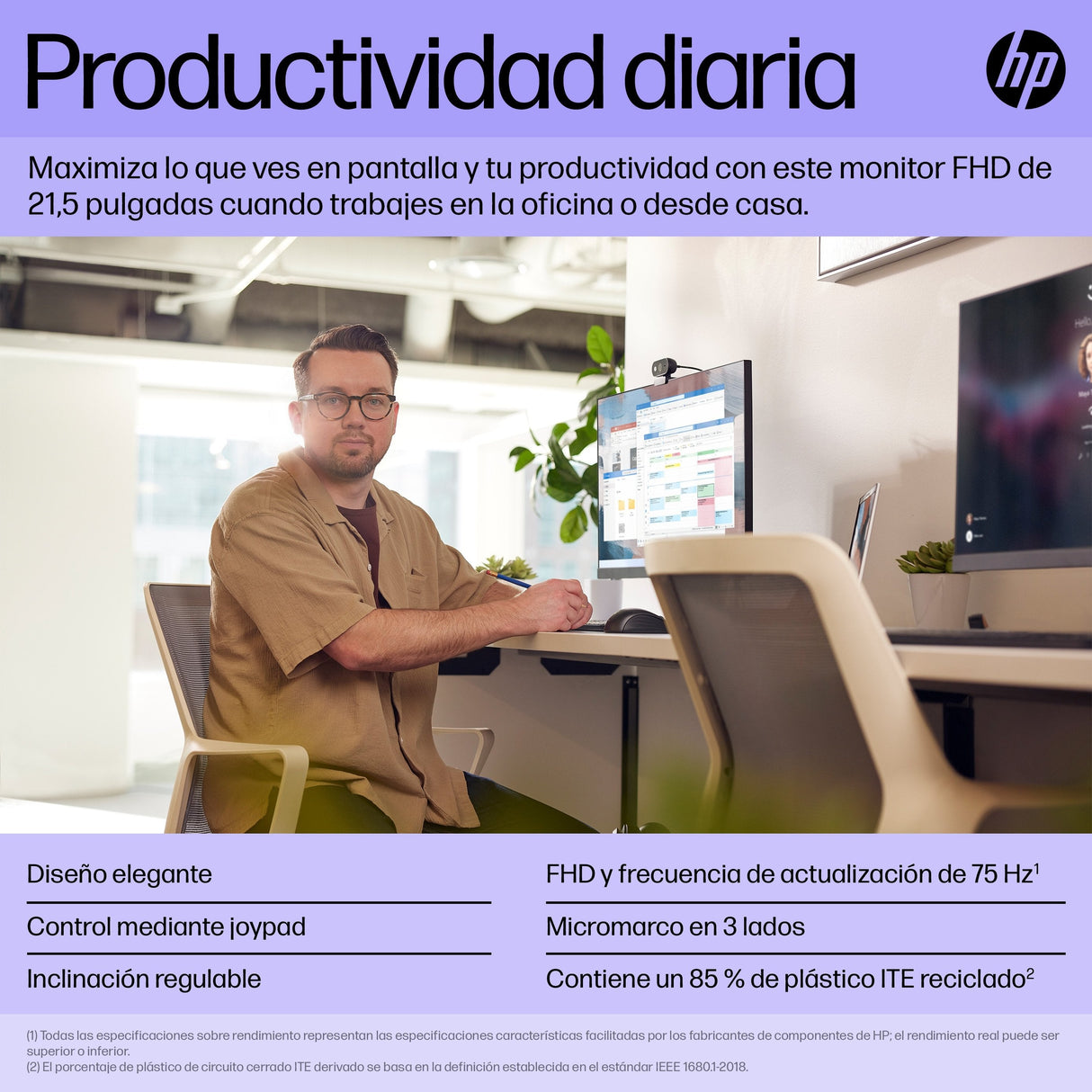 EAN 0196548131686 - HP P22h G5 FHD Monitor pantalla para PC 54,6 cm (21.5") 1920 x 1080 Pixeles Full HD LCD Negro imagen 10