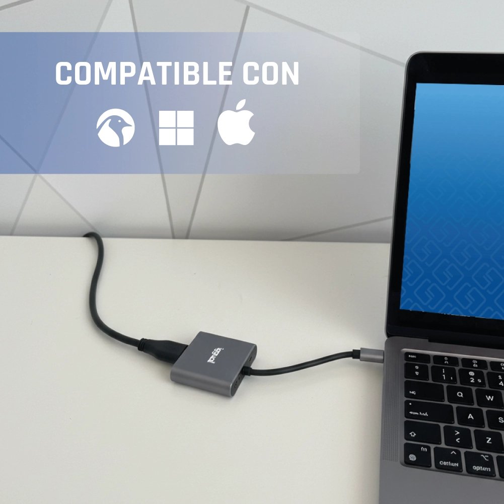 EAN 8435364318461 - iggual IGG318461 base para portátil y replicador de puertos USB 3.2 Gen 1 (3.1 Gen 1) Type-C Negro imagen 9
