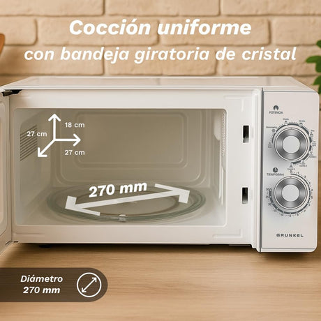 EAN 8426156018973 - Grunkel MWG-25MG microondas Blanco Microondas con grill Encimera 25 L 900 W imagen 5