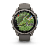 Garmin Fenix 9 Titanio Con Correa De Silicona En Gris Smartwatch 47mm