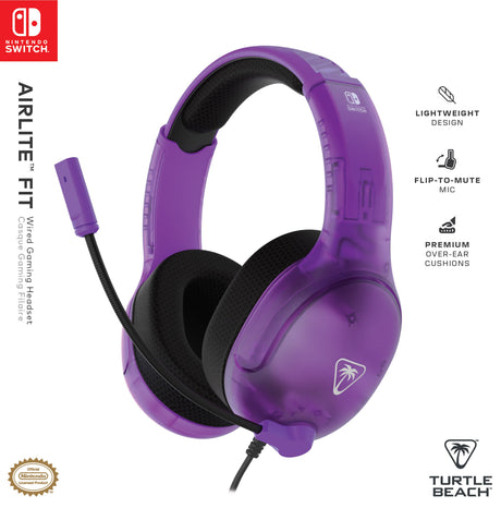 EAN 0840454400144 - Turtle Beach Airlite Fit Auriculares Alámbrico Diadema Juego Negro, Púrpura imagen 11
