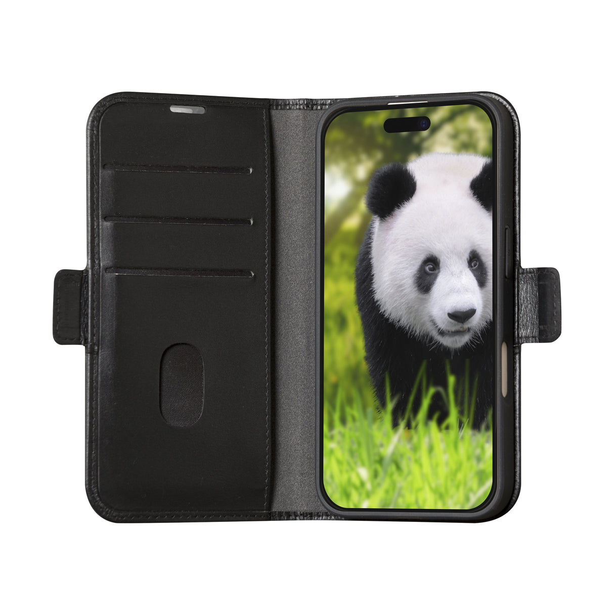 Dbramante1928 Copenhagen Funda Con Tapa Para Teléfono Móvil Cuero De Grano Entero Negro Para Apple Iphone 16 Plus