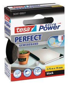 Tesa 56341-00027 Cinta Adhesiva 2,75 M 19mm Negro