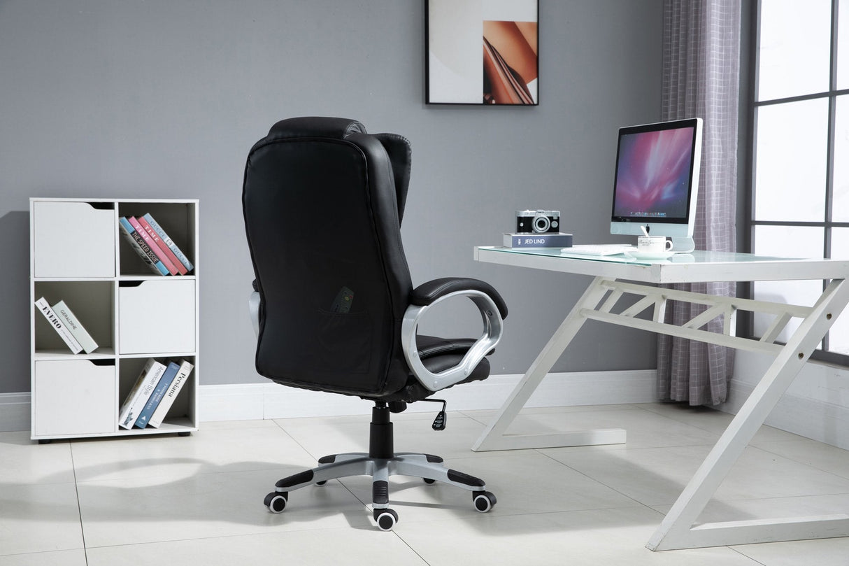 Silla  Activejet De Oficina Con Masaje, Calefactable Yk7304 Negro