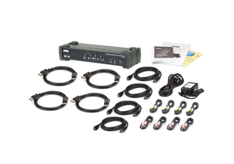 EAN 0672792007750 - ATEN CS1924M interruptor KVM Negro imagen 4