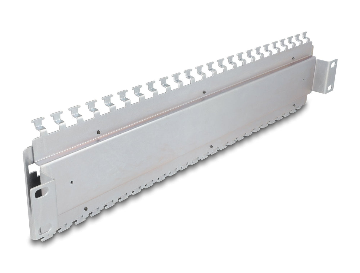 Delock 67070 Carril De Soporte De Cable De 19? Para Conectores De Cable De Red Con Conexión Lsa 24 Puertos Metálicos