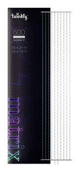 Twinkly Matrix - 500 Luces Led Rgb En Forma De Perlas, Cable Transparente, 1.7x7.8ft Enchufe Tipo F