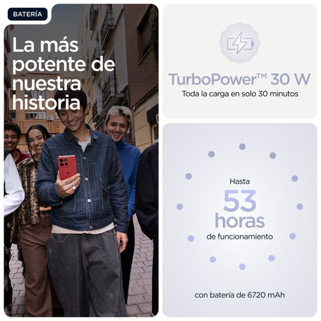 EAN 840023297472 - Motorola moto g86 power 5G 16,9 cm (6.67") SIM doble Android 15 USB Tipo C 8 GB 512 GB 6720 mAh Lila imagen 16
