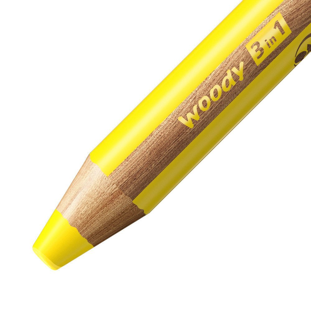 Stabilo Lápices De Colores Woody 3 En 1 Estuche De 5 Amarillo
