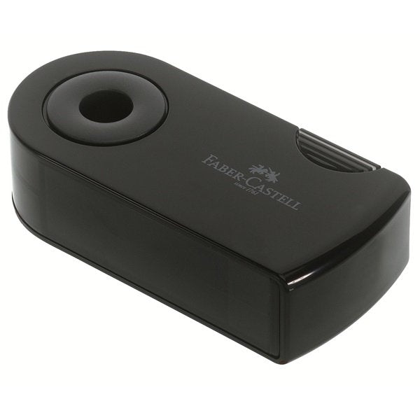 Pack De 12 Unidades Faber Castell Afilalápices Doble Funda Y Depósito Negro