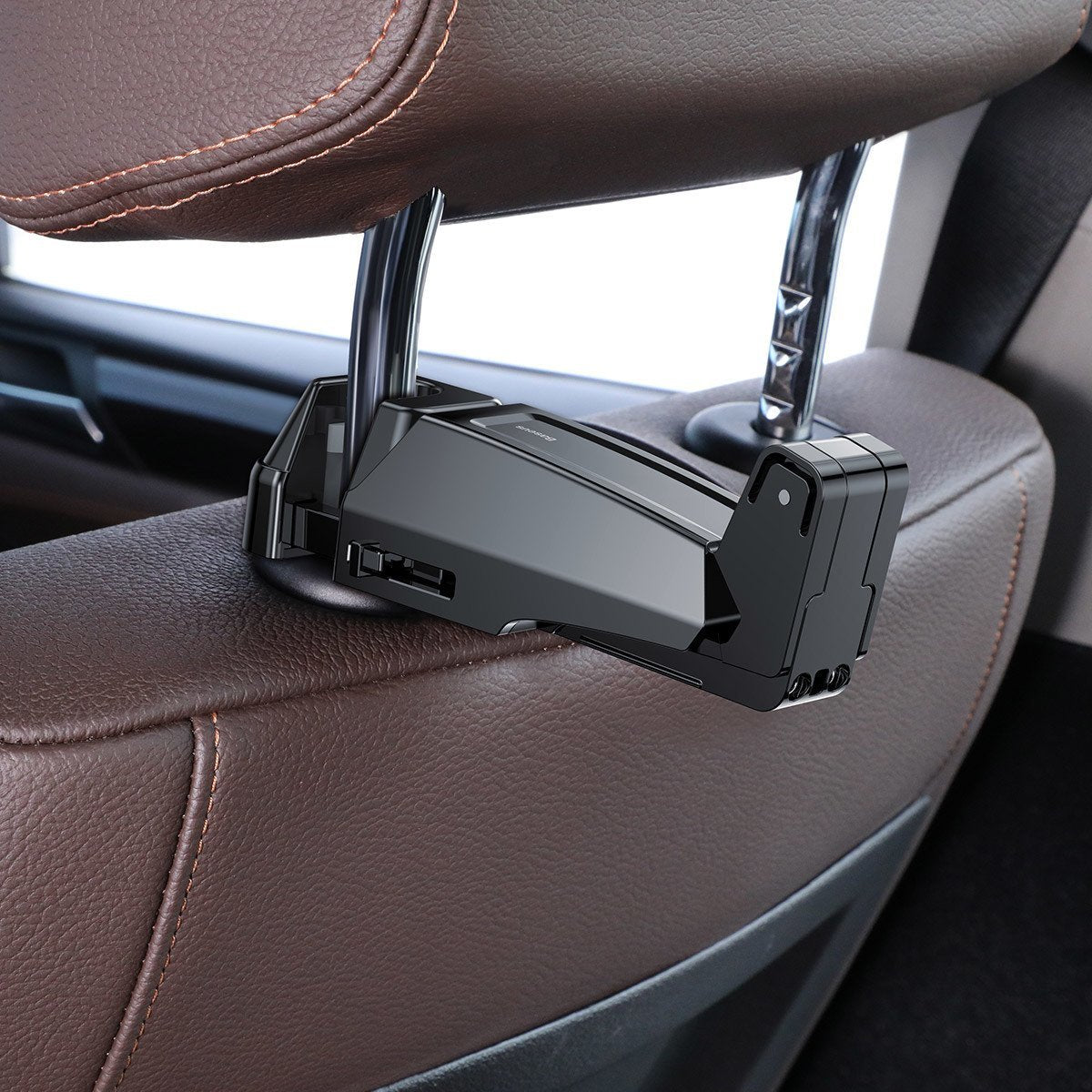 Baseus Car Mount Back Seat Headrest Phone Bracket Holder Hook For 4.0-6.5 Inch Black (Suhz-A01)