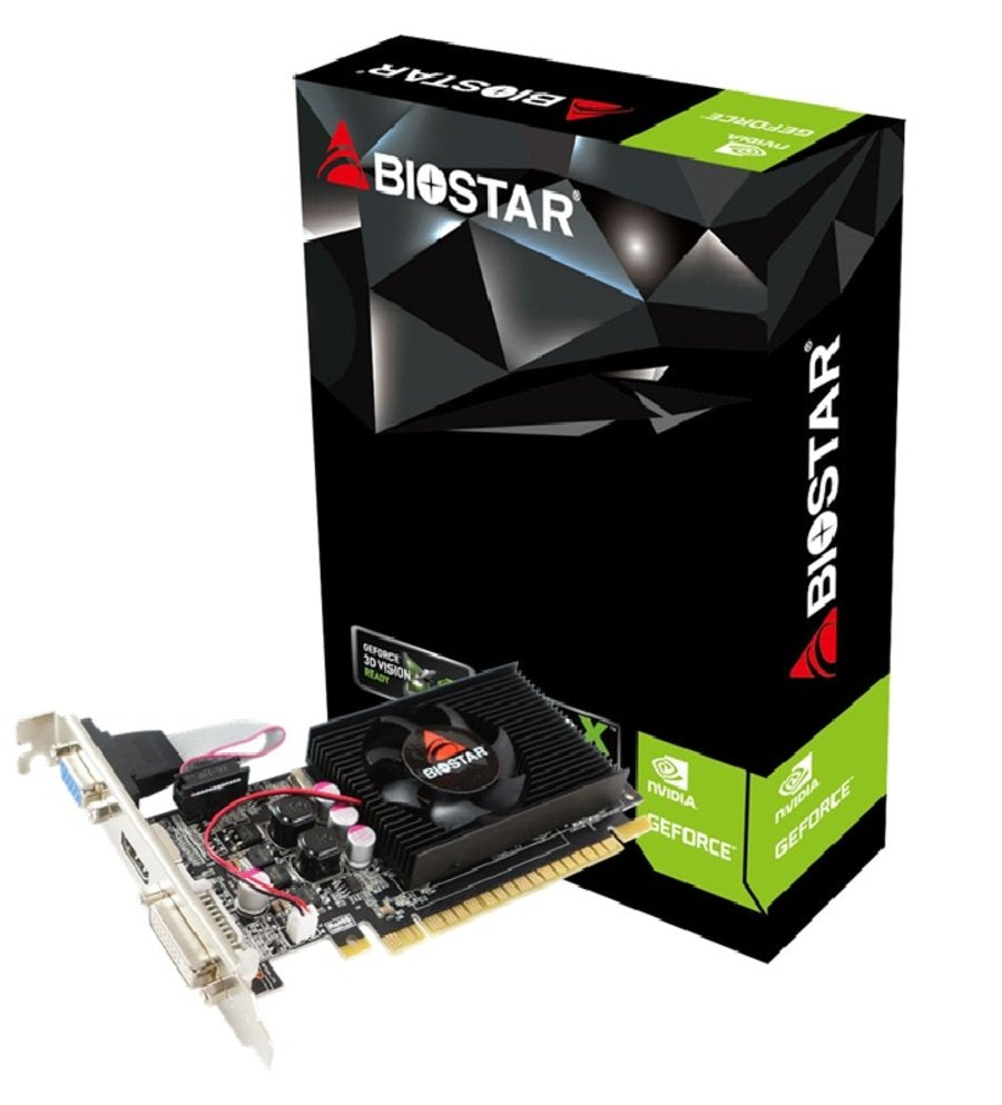 Tarjeta Gráfica Biostar Geforce 210 Lp 1gb Ddr3 589 Mhz Pci 2.0 Hdmi Dvi Vga Compatible Perfil Bajo