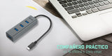 EAN 8595611702266 - i-tec Metal C31HUBMETAL403 hub de interfaz USB 3.2 Gen 1 (3.1 Gen 1) Type-C 5000 Mbit/s Gris imagen 5