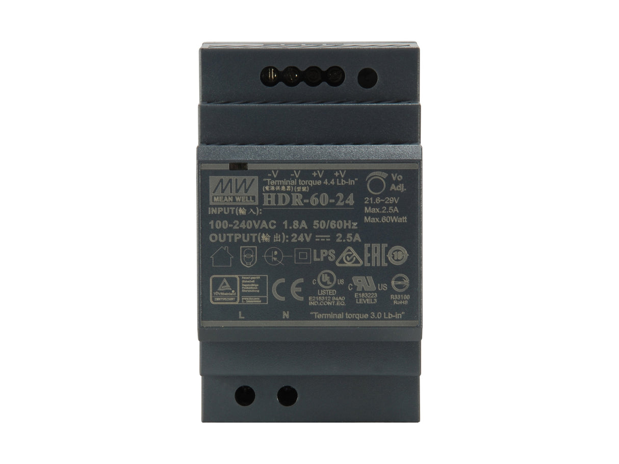 Levelone Indumrie Netzteil 24vdc 60w+Din-Schiene Negro
