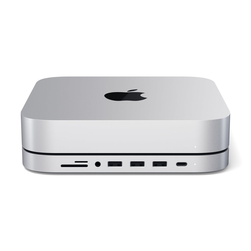 Satechi Aluminum Do Mac Mini Usb-C (Usb-C, 3x Usb-A, Czytnik Kart Micro/Sd, Jack Port) (Srebrny)