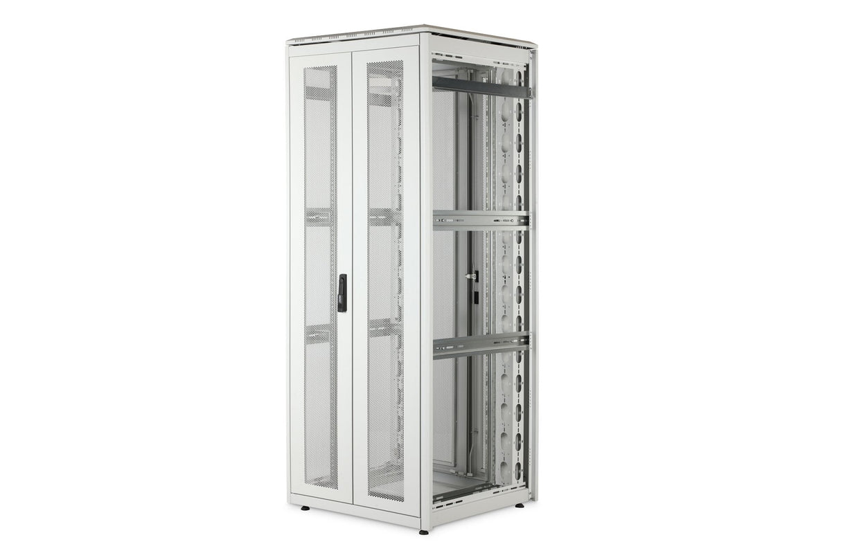 Armario De Red De 42ua Unique, 2053x800x800 Mm Puertas Perf. Dos Hojas, Sin Laterales, Gris