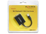 Delock Adaptador Mini Displayport 1.2 Macho > Vga Hembra Negro