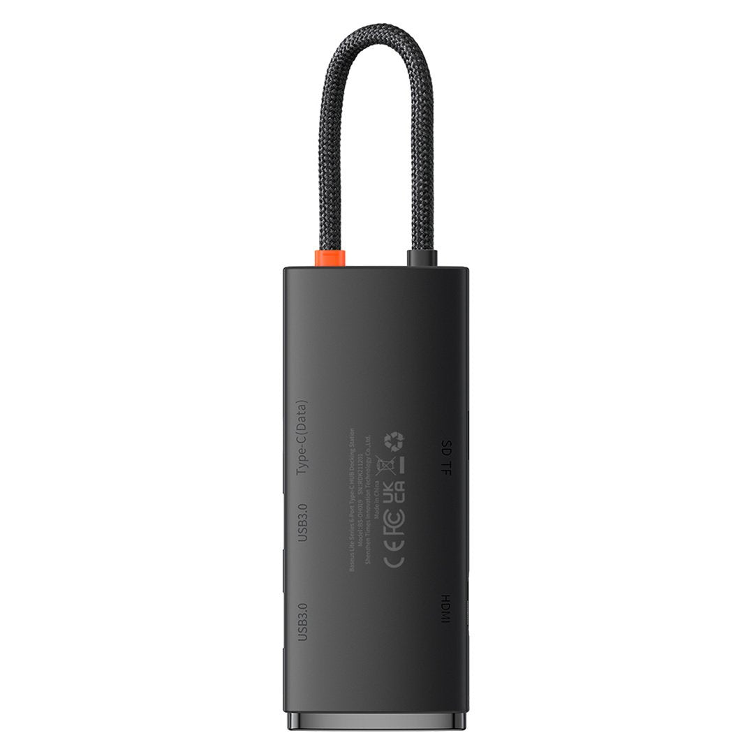 EAN 6932172606329 - Baseus WKQX050001 hub de interfaz USB Tipo C 5000 Mbit/s Negro imagen 4