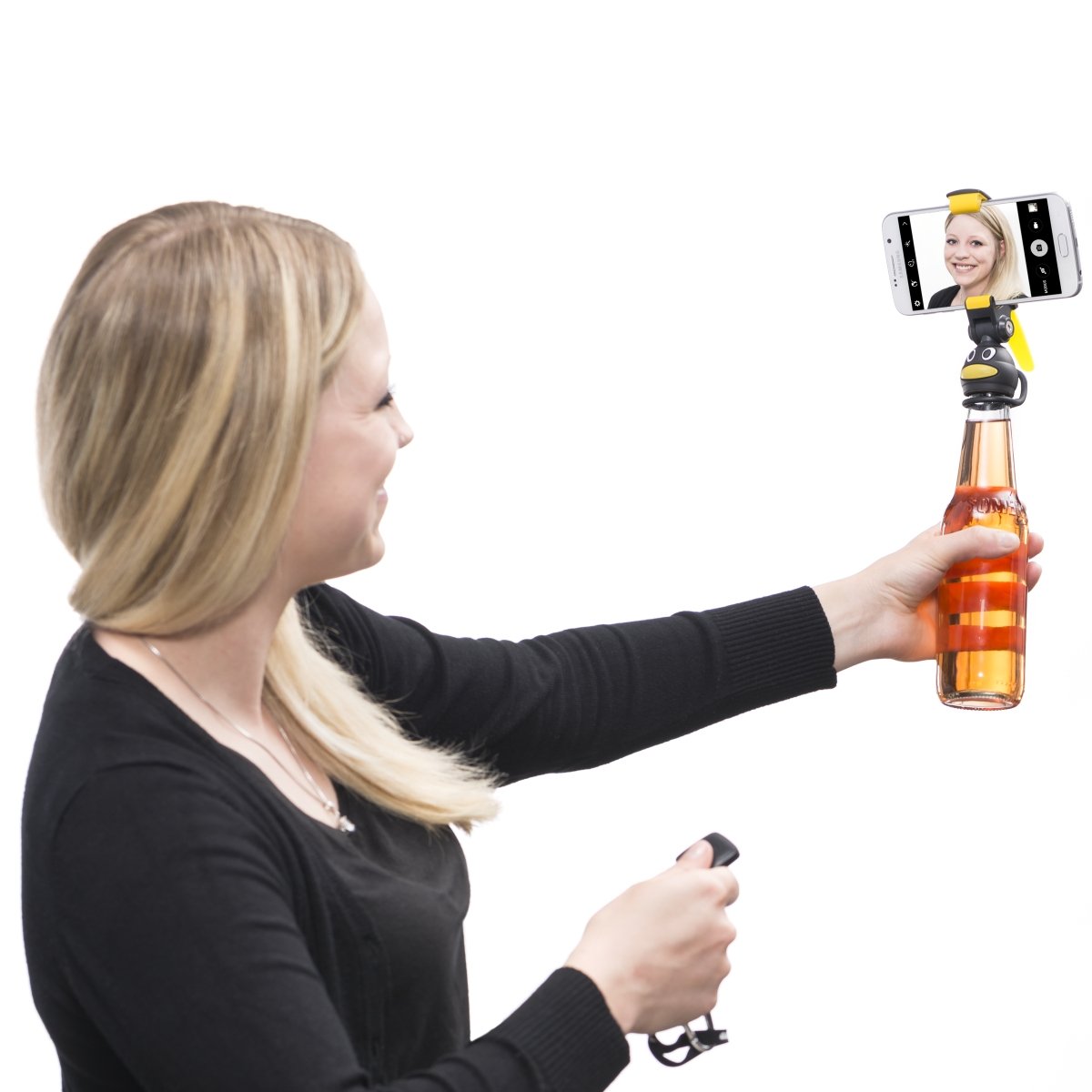 Mantona Smartphone Bottle Selfie Mount Pinguin