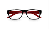 Hama Gafas De Lectura De +3.0 Dioptrias - Montura De Plastico Reciclado - Unisex - Negro Y Rojo