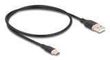 Delock Usb 2.0 Cable Usb Typ-A St > Usb Typ-C St 0.5m Schw.