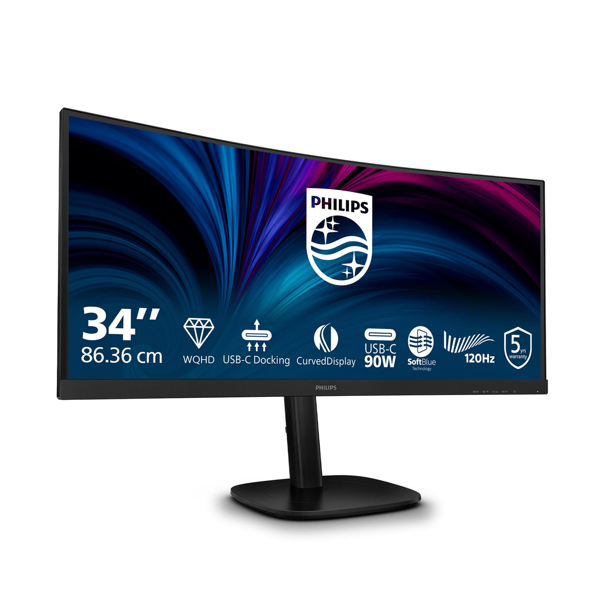 EAN 8721038002409 - Philips 3000 series 34B2U3600C/00 pantalla para PC 86,4 cm (34") 3440 x 1440 Pixeles Wide Quad HD LCD Neg imagen 2