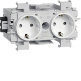 Hager Steckdose 2fach M.Wago Gs20019016 Frontrastend Verkehrswei